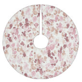 Roze Crème Chocolade Bruin Luipaard Kerstmis Kerstboom Rok (Voorkant)