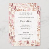 Roze Crème Chocolade Bruin Luipaard Verjaardag Kaart (Voorkant / Achterkant)