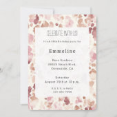 Roze Crème Chocolade Bruin Luipaard Verjaardag Kaart (Voorkant)