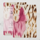 Roze Crème Cowgirl Koeienhuid Verjaardag Kaart (Voorkant / Achterkant)