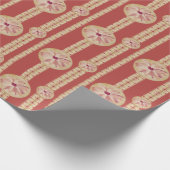 Roze crème en Rozen Floral Cadeaupapier (Hoek)