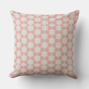 Roze & Crème Geometrisch Patroon Sierkussen