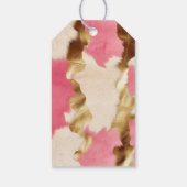 Roze Crème Goud Koeienhuid Cadeaulabel (Achterkant)