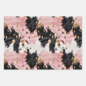 Roze Crème Goud Koeienhuid Inpakpapier Vel (Voorkant 2)