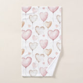 Roze Crème Harten Bad Handdoek (Handdoek)