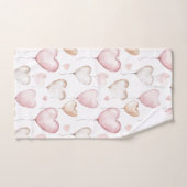 Roze Crème Harten Bad Handdoek (Handdoek)