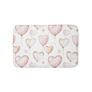 Roze Crème Harten Badmat