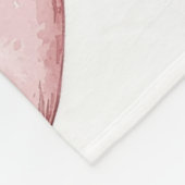 Roze Crème Harten Fleece Deken (Hoek)