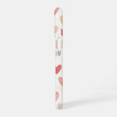 Roze Crème Harten iPhone 16 Hoesje (Linkerkant)