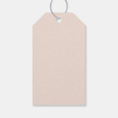 Roze Crème Harten Strikken Verjaardag Cadeaulabel (Achterkant)