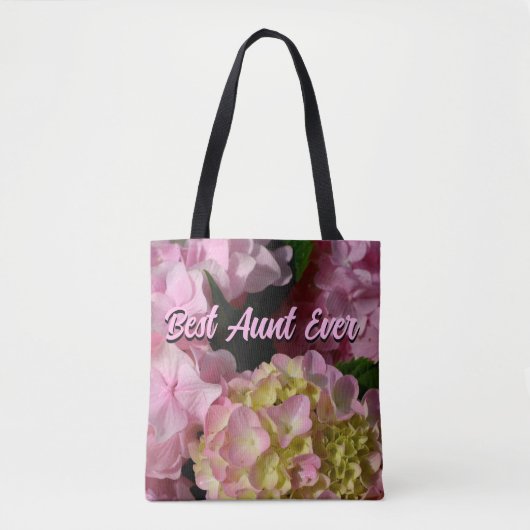 Roze Crème Hydrangeas geel roze bloemen beste tant Tote Bag (Voorkant)