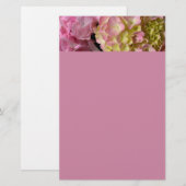 Roze Crème Hydrangeas geel roze groen bloemig Briefpapier (Voorkant / Achterkant)