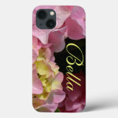Roze Crème Hydrangeas geel roze groen bloemig Case-Mate iPhone Case (Achterkant)
