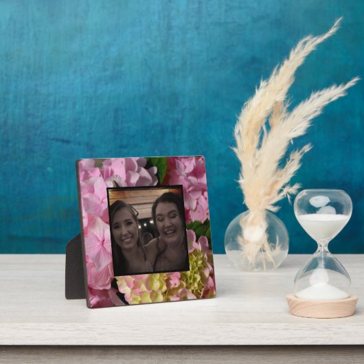 Roze Crème Hydrangeas geel roze groen bloemig Fotoplaat (Insitu)