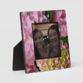 Roze Crème Hydrangeas geel roze groen bloemig Fotoplaat (Voorkant)