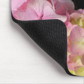 Roze Crème Hydrangeas geel roze groen bloemig Muismat (Hoek)