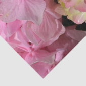 Roze Crème Hydrangeas geel roze groen bloemig Tissuepapier (Detail)