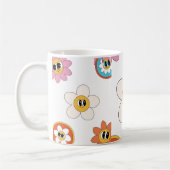 roze crème illustratie retro - mok (Links)