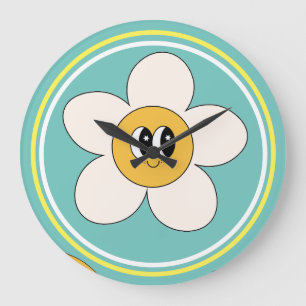 roze crème illustratie retro wall klok. grote klok