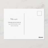 Roze Crème Kleurige Bloemen Metalen Pot Wijziging Briefkaart (Achterkant)