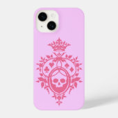 Roze crème met schedel en trainingspakken iPhone 1 iPhone Hoesje (Achterkant)