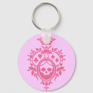 Roze crème met Sleutelhanger van de schedel en de