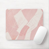 Roze Crème Modern Batik Patroon Muismat (Met muis)