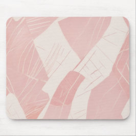 Roze Crème Modern Batik Patroon Muismat
