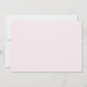 Roze crème pastel baby shower kaart (Achterkant)