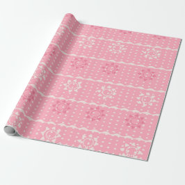 Roze & Crème Patroon Inpakpapier