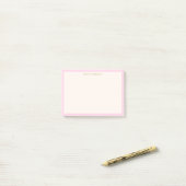 Roze Crème Persoonlijke Naam Terug Naar School Stu Post-it® Notes (Op bureau)