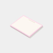 Roze Crème Persoonlijke Naam Terug Naar School Stu Post-it® Notes (Schuin)