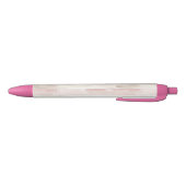 Roze Crème Strepen Zwarte Inkt Pen (Bodem)