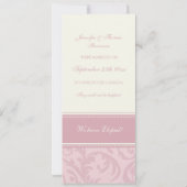 Roze Crème Trouwkaart Kaarten voor Elopement Aanko (Achterkant)