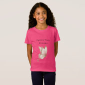 Roze Crème Vlinder Dromen T-shirt (Voorkant volledig)