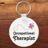 Roze crème voor het beroep sleutelhanger (Voorkant)