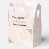 Roze Crème Wedding Favoriete Boxen Bedankdoosjes (Geopend)