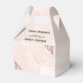 Roze Crème Wedding Favoriete Boxen Bedankdoosjes (Voorkant Zijde)