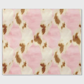 Roze crème wit bruin Koeienhuid Cadeaupapier (Vlak)