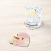 Roze crème wit bruin Koeienhuid Kartonnen Onderzetters (Insitu)