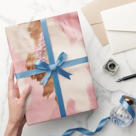 Roze crème wit dier cadeaupapier (Geschenken)