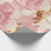 Roze crème wit dier cadeaupapier (Hoek)