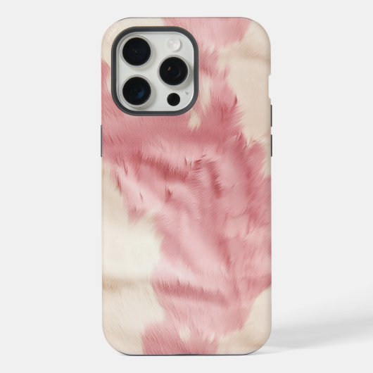 Roze Crème Witte Dier iPhone Hoesje (Achterkant)