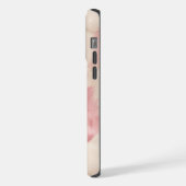 Roze Crème Witte Dier iPhone Hoesje (Linkerkant)