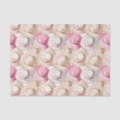 Roze Crème Witte Strooien Hoeden Verjaardag Tissuepapier (Voorkant)
