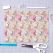 Roze Crème Witte Strooien Hoeden Verjaardag Tissuepapier (Craft)