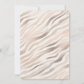 Roze Crème Zebra Dierenprint Bruidsdouche Kaart (Achterkant)