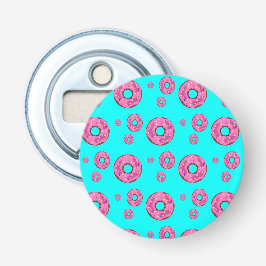 Roze crèmedonuts button flesopener