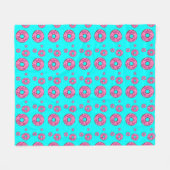 Roze crèmedonuts fleece deken (Voorkant (Horizontaal))