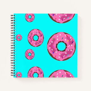 Roze crèmedonuts notitieboek